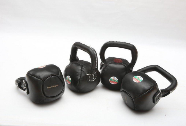 Гири Leather bell 8 кг. натур. кожа